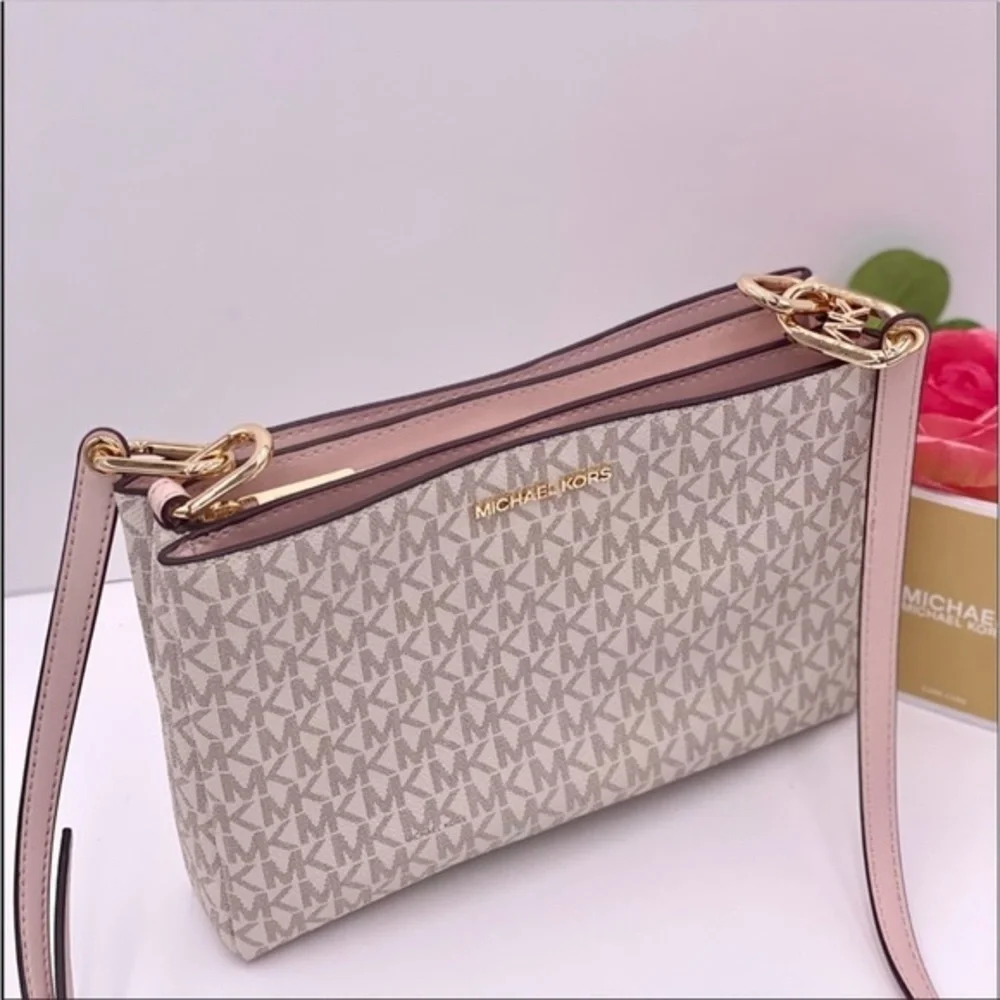 Michael Kors Trisha Medium Logo Crossbody Bag - Picture 8 of 15